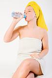 Wellness girl series water drinking