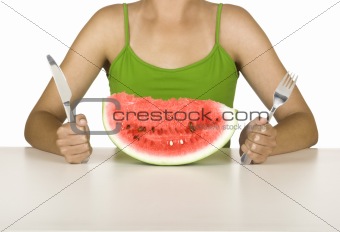 Watermelon hungry