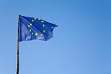 Europe flag on blue sky