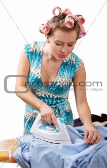 ironing woman