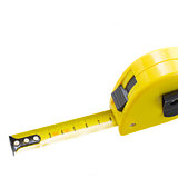 Yellow tape measure close up