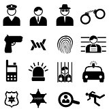 Police and crime icons