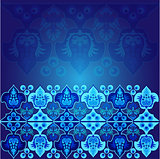 blue ottoman serial patterns nine