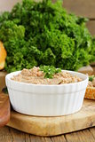 chicken liver pate with parsley