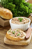 chicken liver pate with parsley