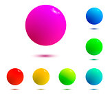 разноцветные шары на белом фоне