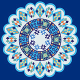 blue ottoman serial patterns seven
