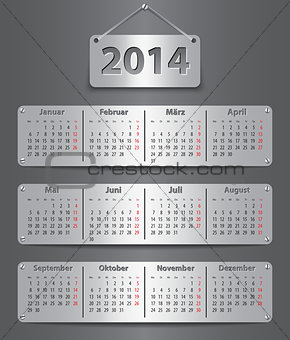 2014 German calendar