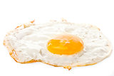 Fried eggs on a white background