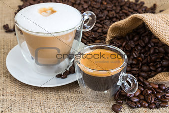 fresh espresso and cappuccino