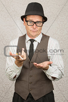Indifferent Man in Hat