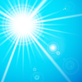Star and sun with lens flare.