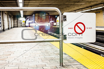 Moving subway train and Motion blur with Safety Interdiction Sig