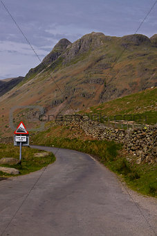 Steep road in Cumbria