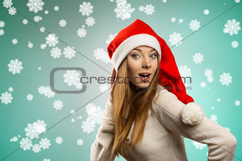 funny girl with christmas style 
