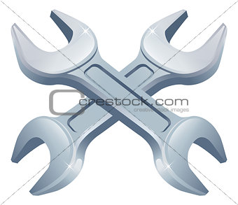 Crossed wrench spanners