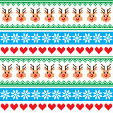 Christmas pattern with reindeer pattern - scandynavian sweater style
