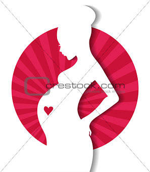 Pregnant woman's silhouette