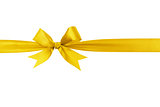 handmade yellow ribbon bow horizontal border