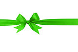 handmade green ribbon bow horizontal border