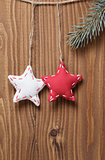 vintage christmas decorative stars hanging