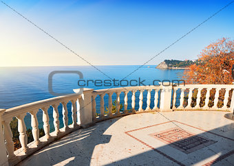 Observation deck over the sea