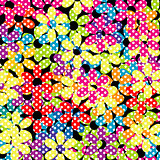 Dotted flowers background