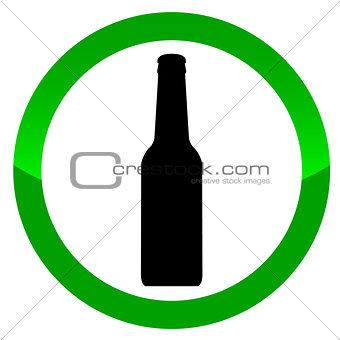 Alcohol vector sign