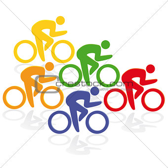 cycling colorful