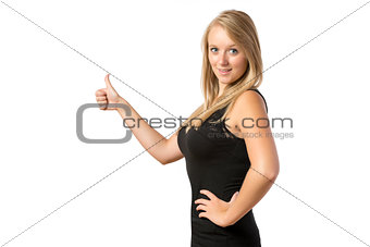 Girl with thumb up