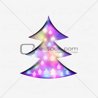 A festive christmas tree vector illustration