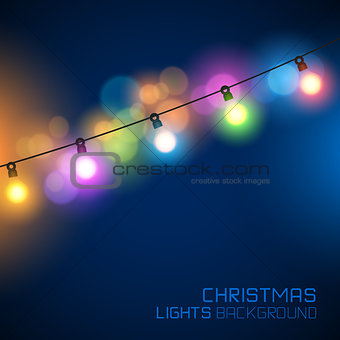 Glowing Christmas Lights. Vector illustration