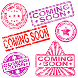 Coming Soon Rubber Stamps