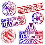 Independence Day Rubber Stamps