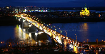 Beautiful view of night Nizhny Novgorod Russia