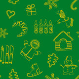 Seamless new year's green background