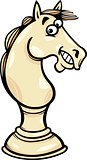 horse chess pawn cartoon illustration