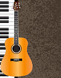Acoustic Guitar and Piano Illustration