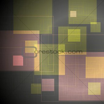 Abstract tech squares vector design