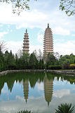 Three pagodas in Dali, China