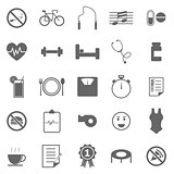 Wellness icons on white background