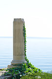 ancient Greek column near sea