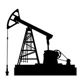 Oil pump jack. Oil industry equipment. Vector illustration.