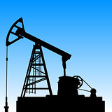 Oil pump jack. Oil industry equipment. Vector illustration.