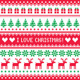I love Christmas pattern - scandynavian sweater style