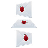 Set Envelope With Wax Seal