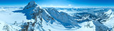 Winter Dachstein mountain massif panorama