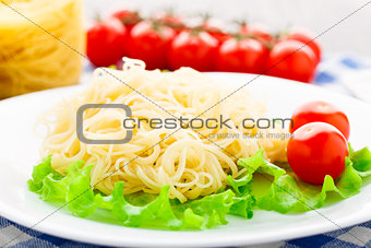 Delicious spaghetti with tomato