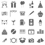 New Year icons on white background