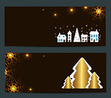 Abstract beauty Christmas and New Year banner. vector illustrati